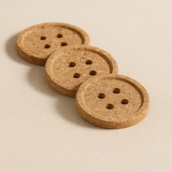 PAIVI BUTTON SHAPED CORK COASTERS - SET OF 4 | ECOFRIENDLY & REUSABLE TABLE TOP ESSENTIALS