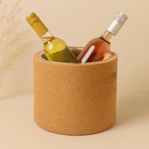 PAIVI CORK ICE BUCKET WITH REMOVABLE STAINLESS STEEL TUB