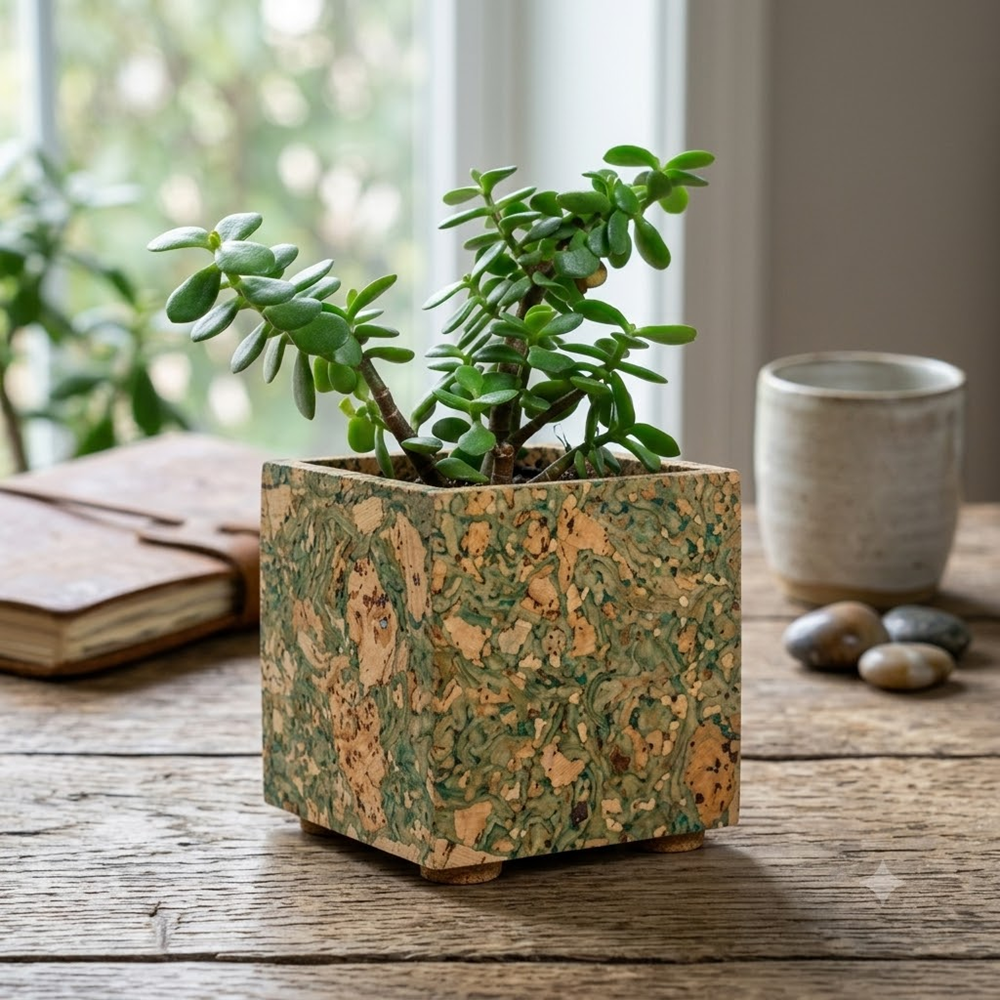 PAIVI Olive Print Cork Planter - Image 3