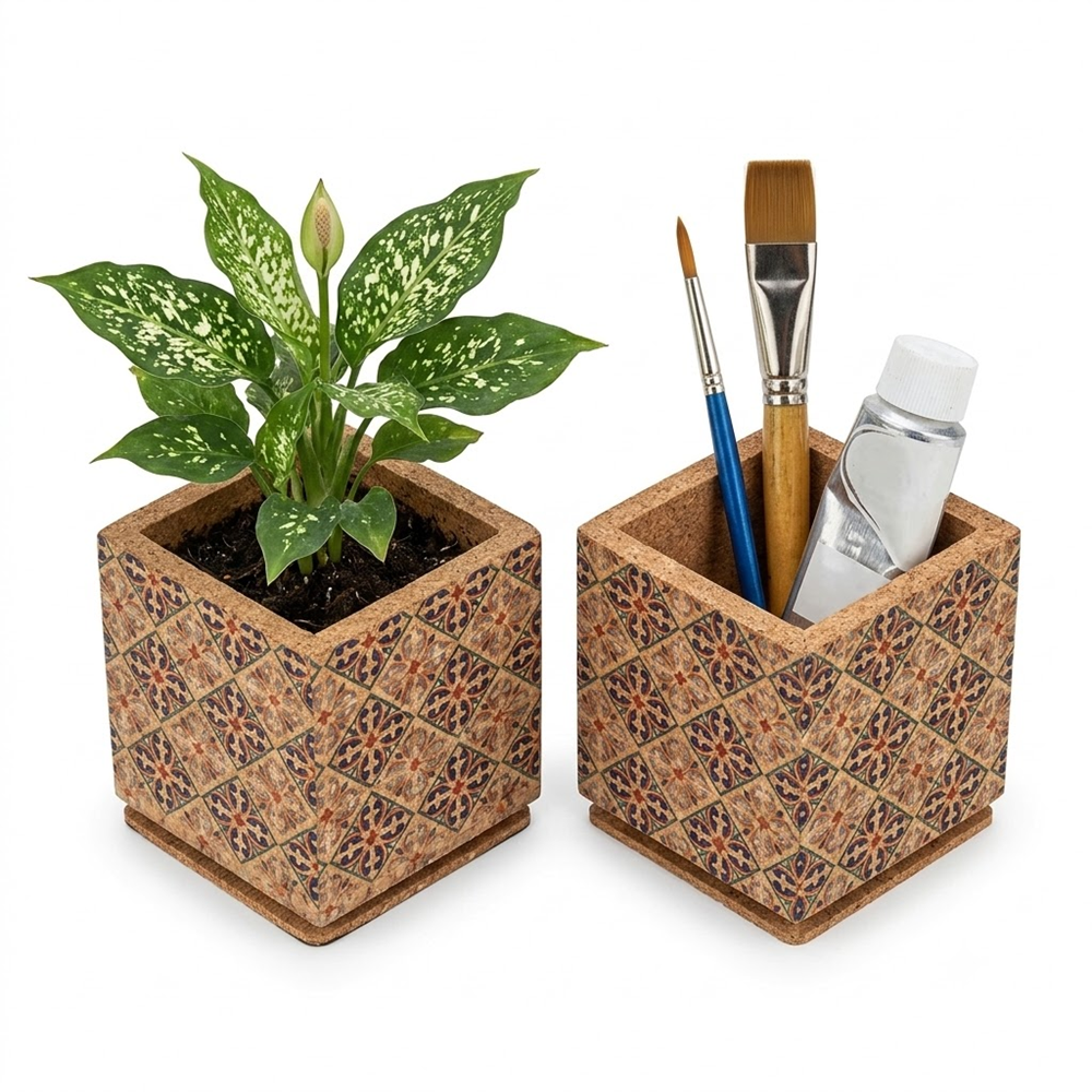 PAIVI Multicolor Print Cork Planter - Image 4
