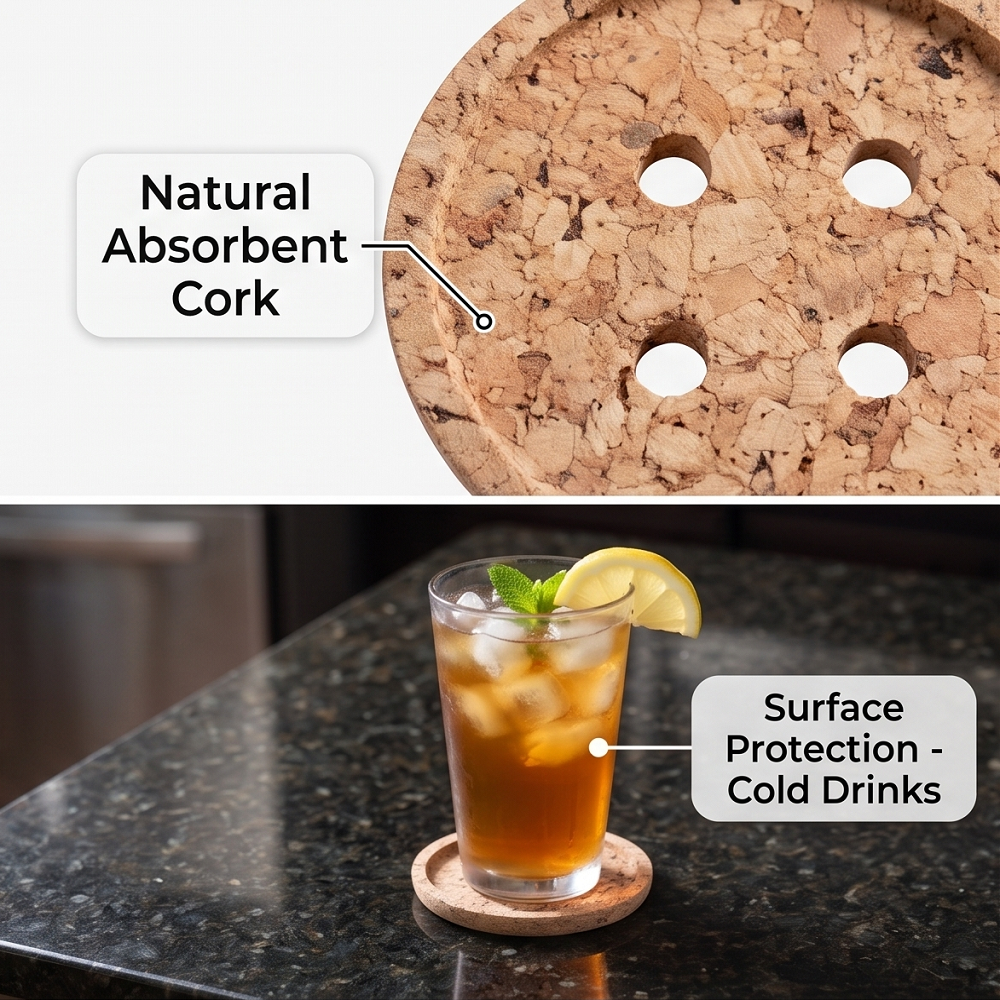 PAIVI Button Cork Coasters - Image 2