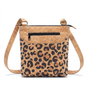 PAIVI Panda Print Cork Sling Bag with Adjustable Strap