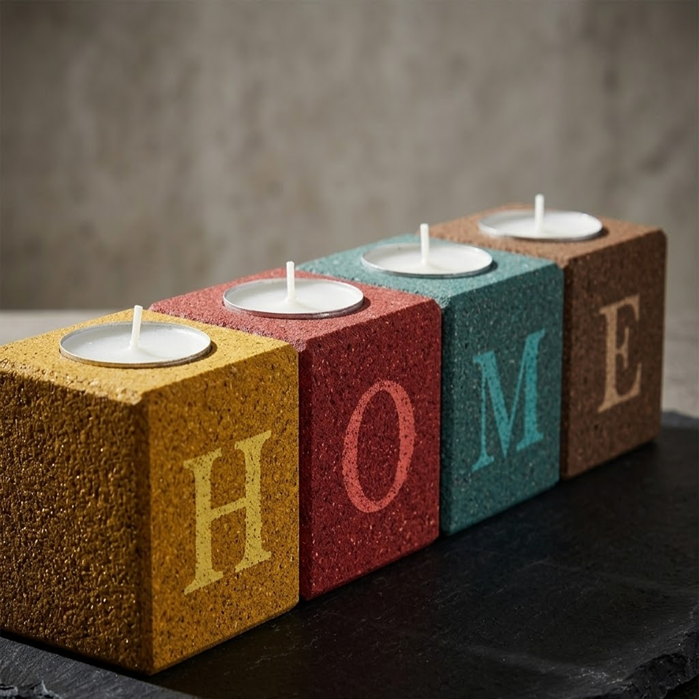 PAIVI Cork HOME Block T-Light Holder - Image 2
