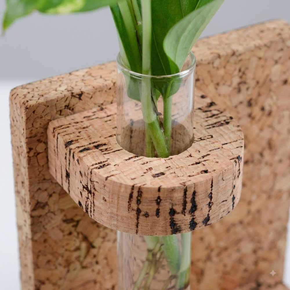 PAIVI Cork Wall Shelf Planter - Image 2
