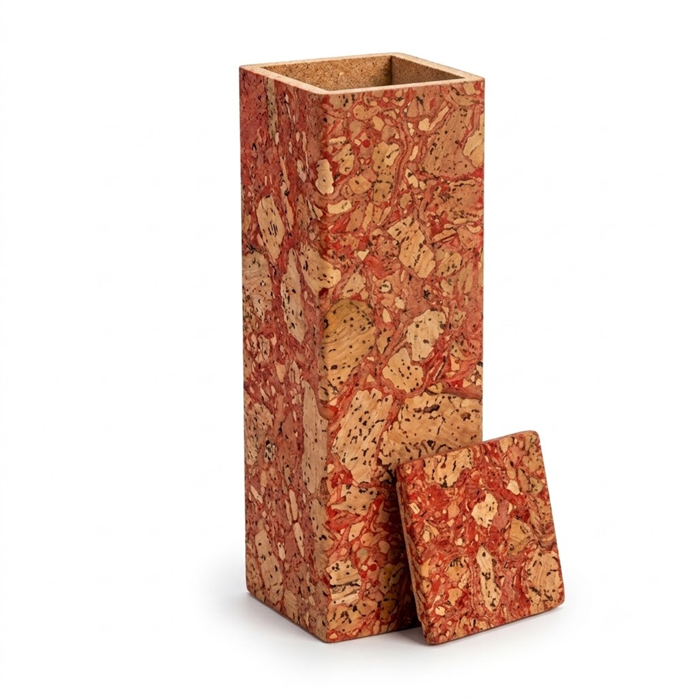 PAIVI Liquor Bottle Cork Box Red Assiago Finish - Image 3