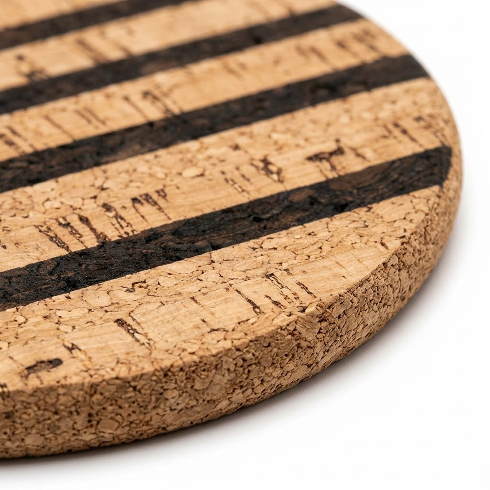 PAIVI Striped Cork Trivet Set - Image 2