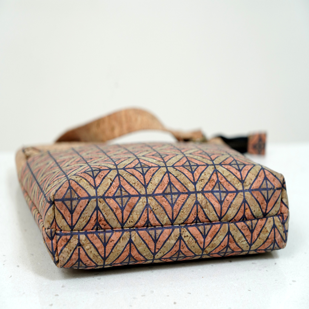 PAIVI Diagonal Pattern Cork Sling Bag - Image 3