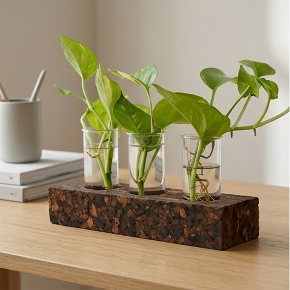 PAIVI Bark Texture Three-Hole Planter - Image 3
