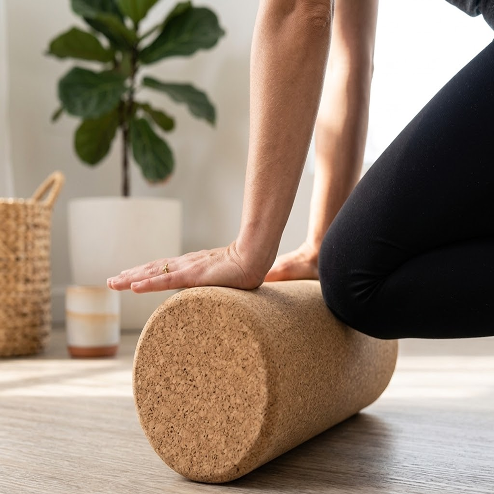 PAIVI Natural Cork Yoga Roller - Image 4