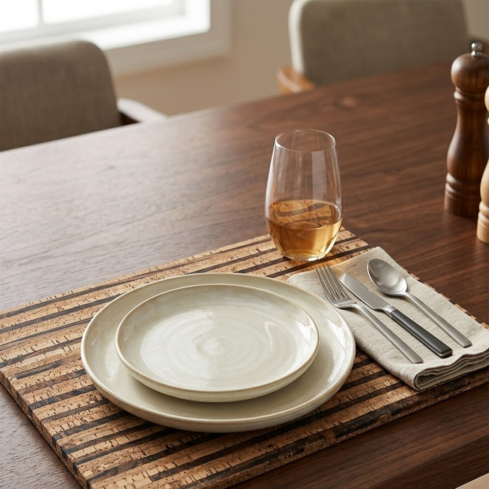 PAIVI Linear Stripe Cork Tablemat - Image 2