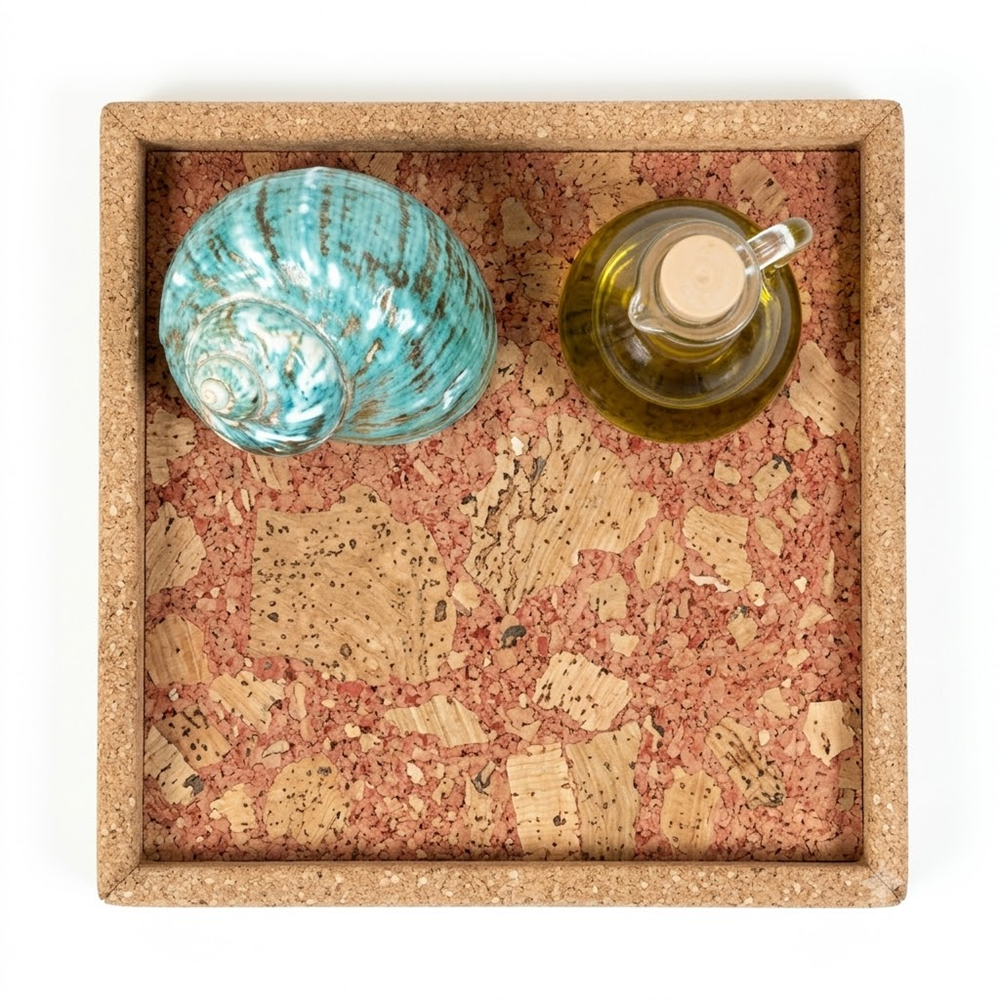 PAIVI Square Red Assiago Cork Serving Tray - Image 4