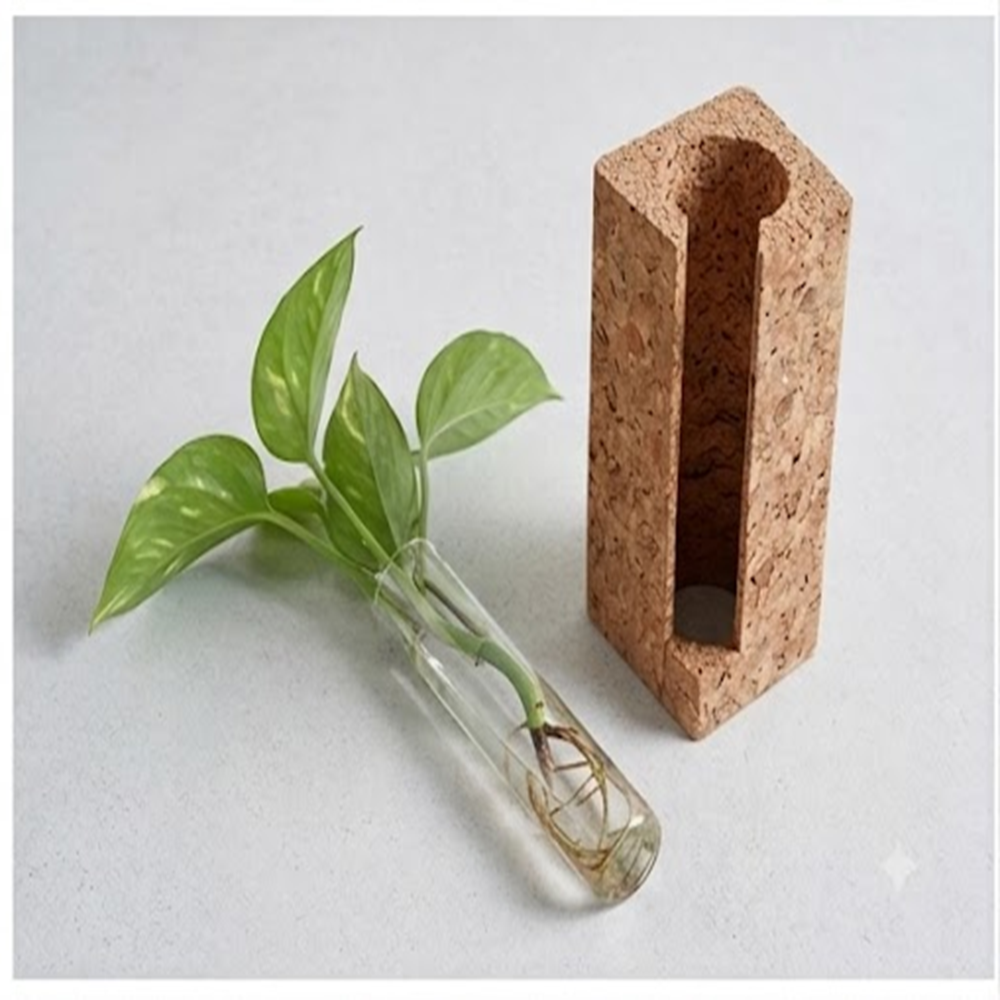 PAIVI Tall Block Cork Plant Holder - Image 4