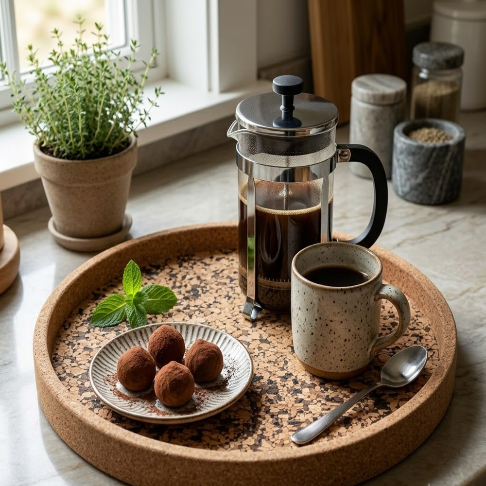PAIVI Chocochip Cork Round Tray - Image 4