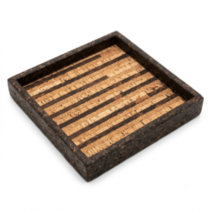 PAIVI Square Slatted Cork Serving Tray