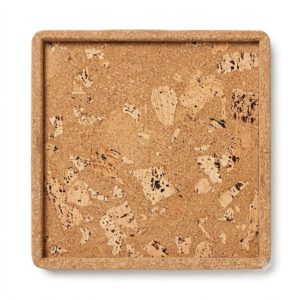 PAIVI Square Textured Natural Cork Tray