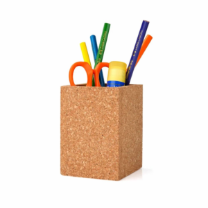 PAIVI Fine Grain Cork Square Pen Holder
