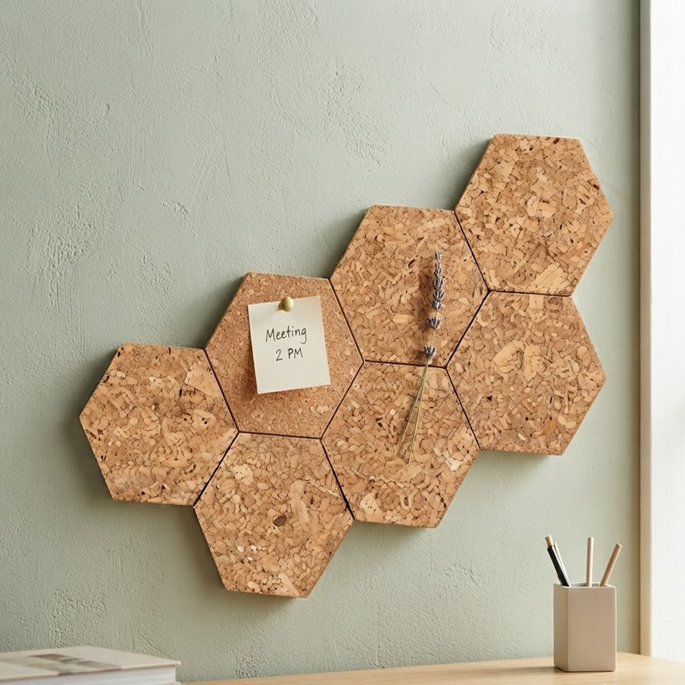 PAIVI Hexagon Cork Wall Decor Chain - Image 2