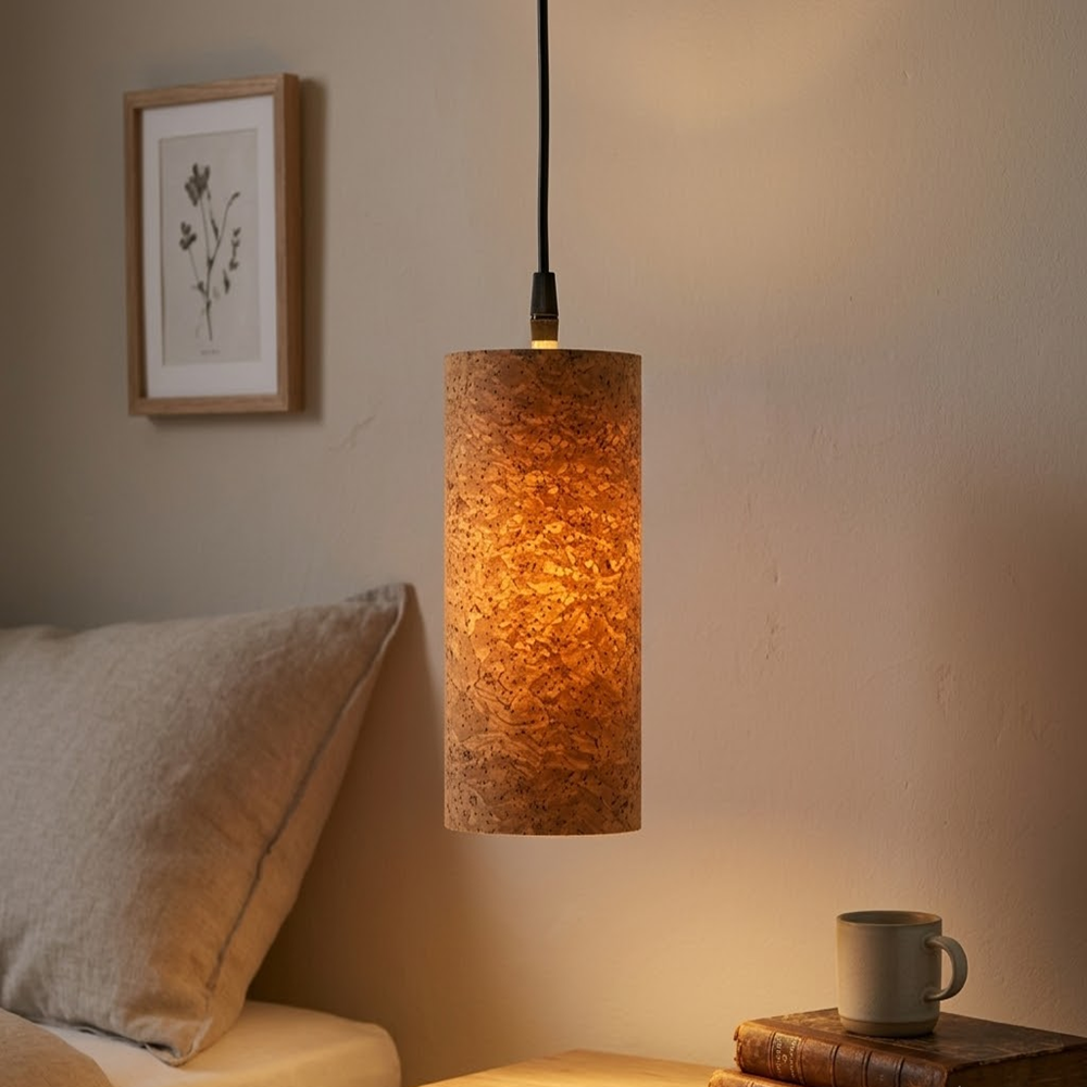 PAIVI Cork Cylinder Hanging Light - Image 4