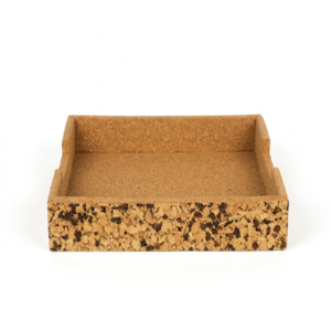 PAIVI Textured Cork Organizer Tray with Raised Edges