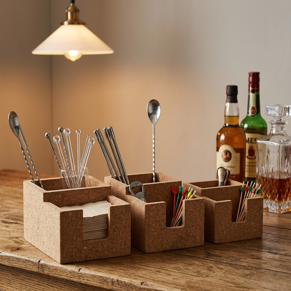 PAIVI Cork Bar Caddy Set – Small, Medium & Large - Image 3