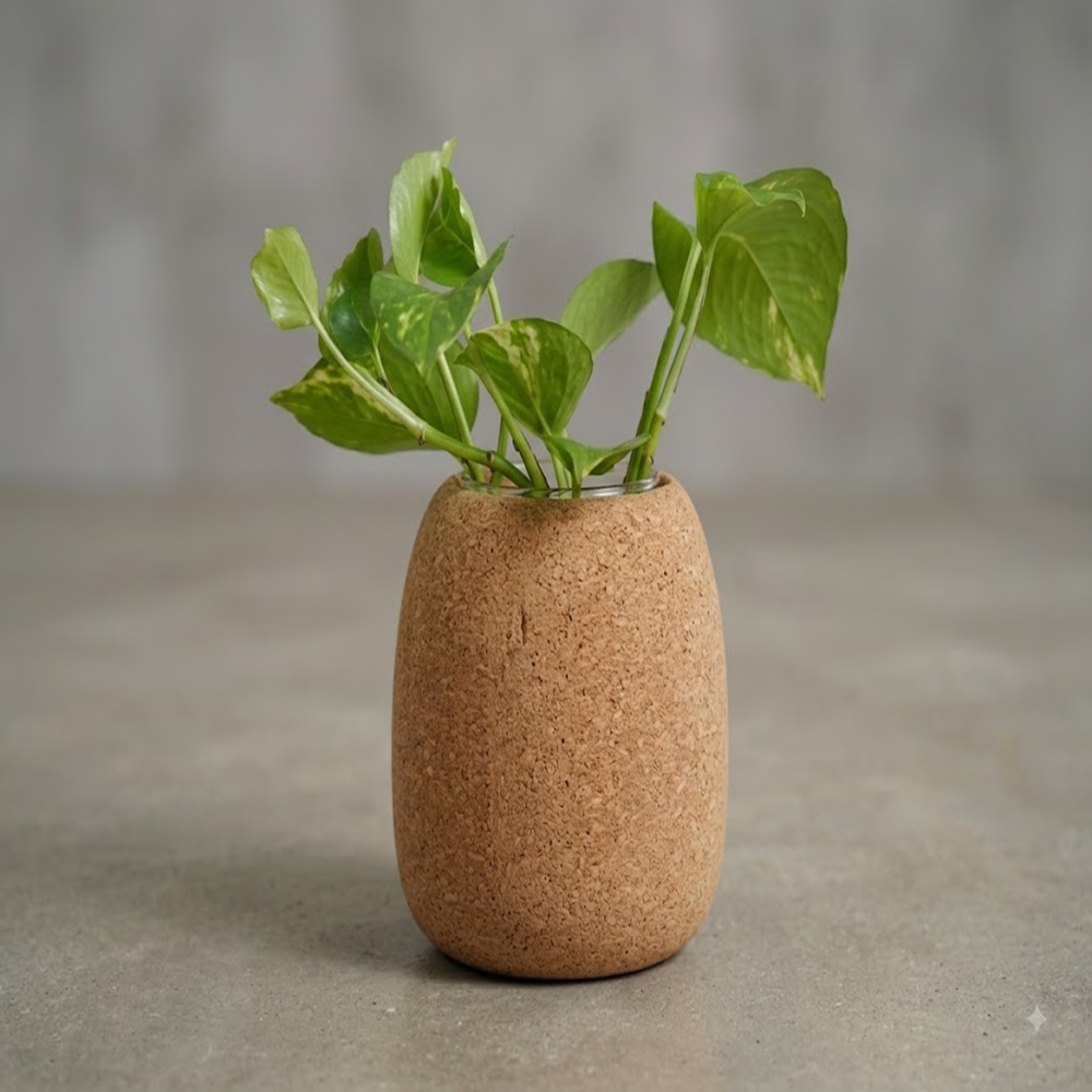 PAIVI Pebble Cork Test Tube Planter with Glass Test Tube - Image 4