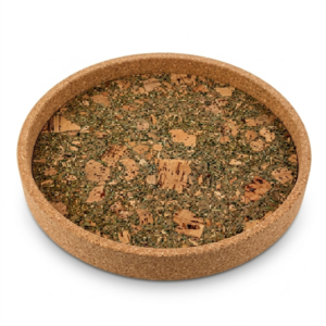 PAIVI Olive Mosaic Round Cork Tray