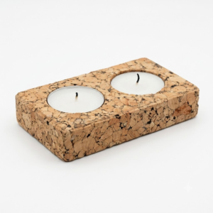 PAIVI Double Slot Cork T-Light Holder