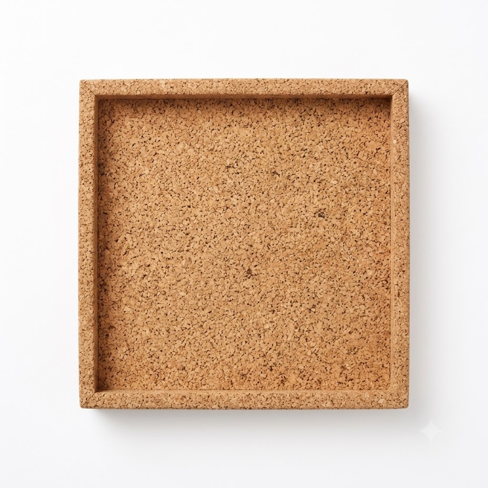 PAIVI Rustic Natural Square Cork Serving Tray - Image 4
