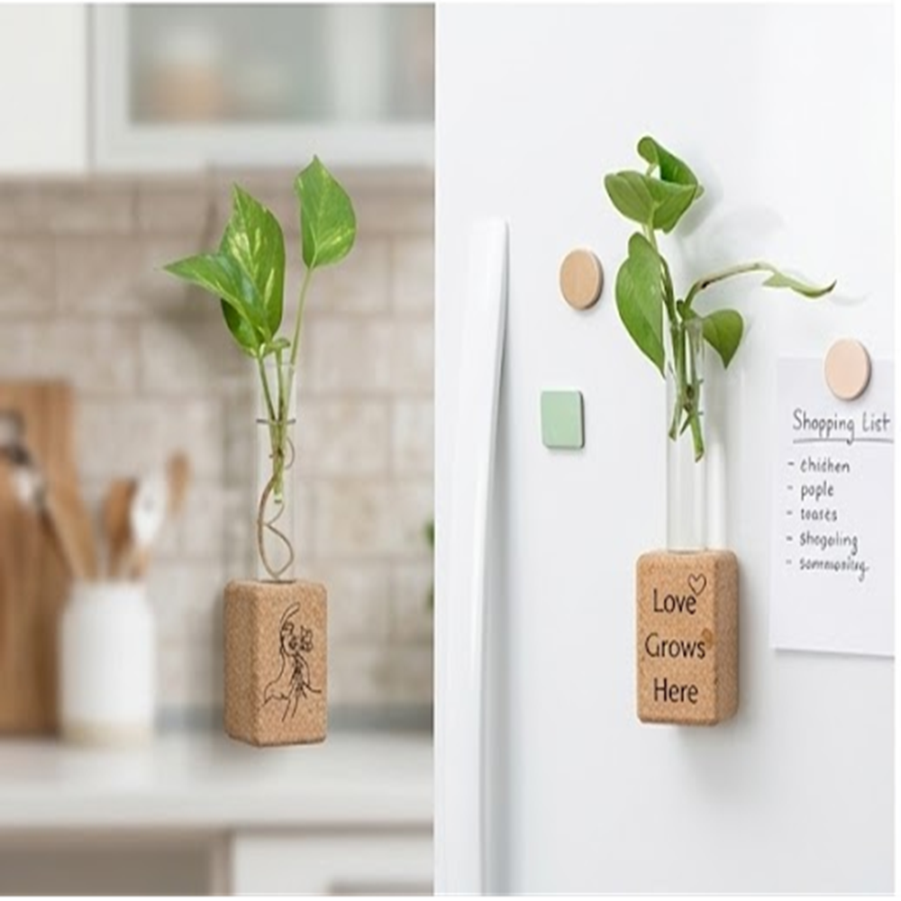 PAIVI Mini Cork Fridge Magnet Planter - Image 3
