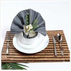 PAIVI Linear Stripe Cork Tablemat