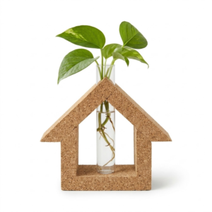 PAIVI Cork House Test Tube Planter