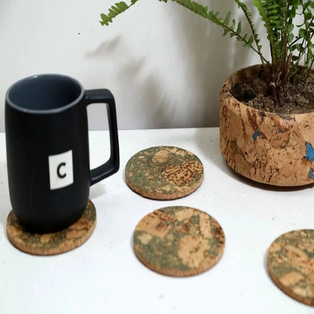 PAIVI Olive Pattern Cork Trivet Set - Image 4