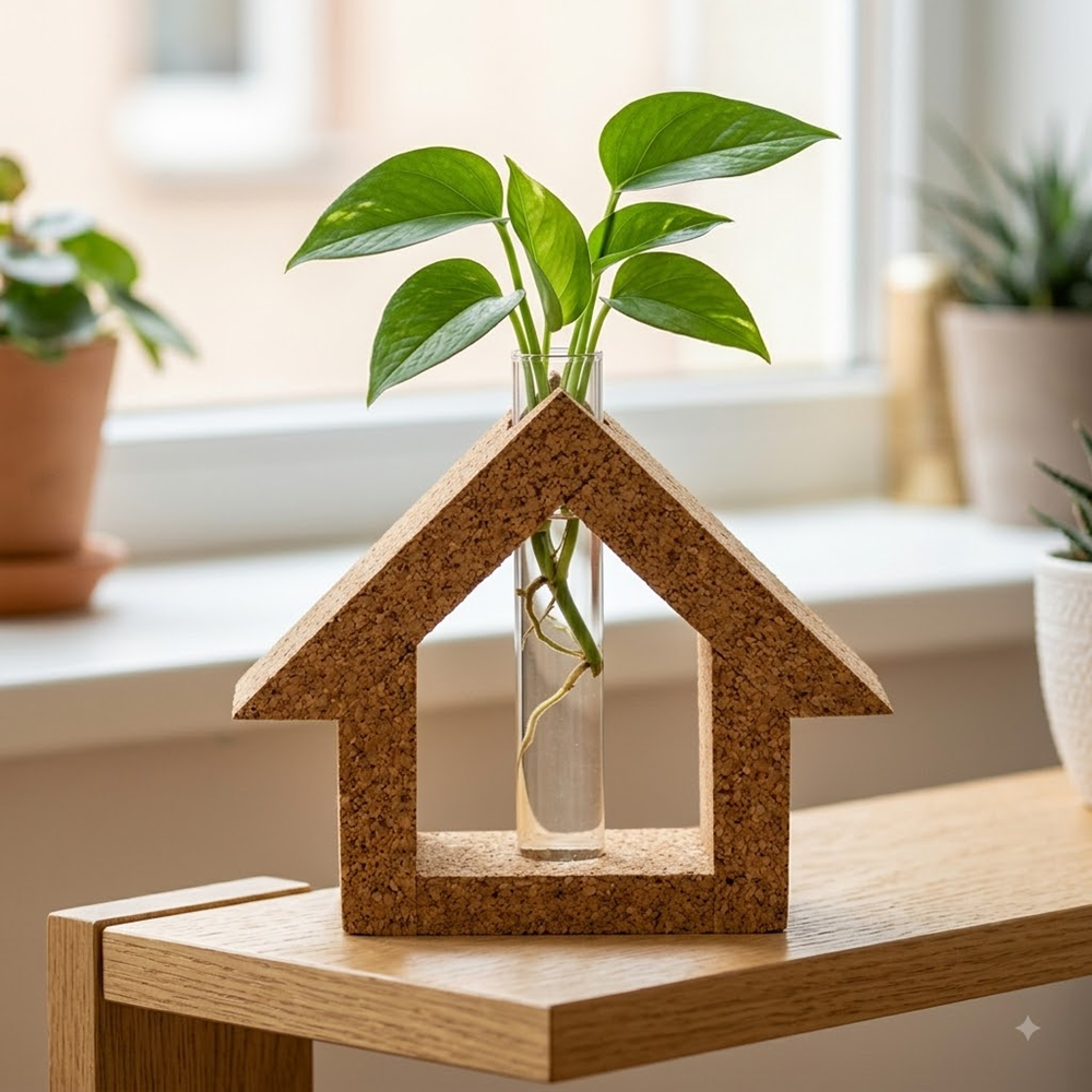 PAIVI Cork House Test Tube Planter - Image 3