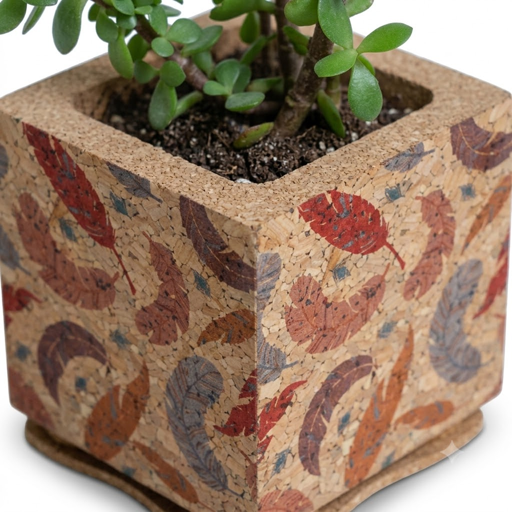 PAIVI Feather Print Cork Planter - Image 2