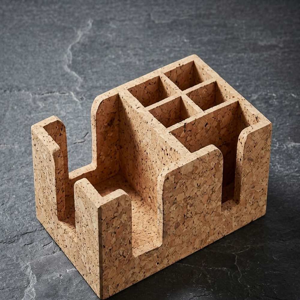 PAIVI Multi-Slot Cork Bar Organizer - Image 2