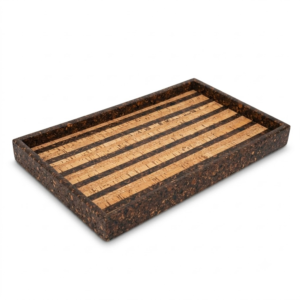 PAIVI Striped Cork Serving Tray