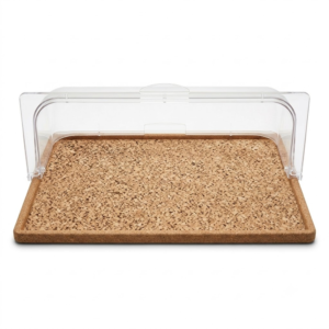 PAIVI Roll Top Natural Cork Rectangular Tray