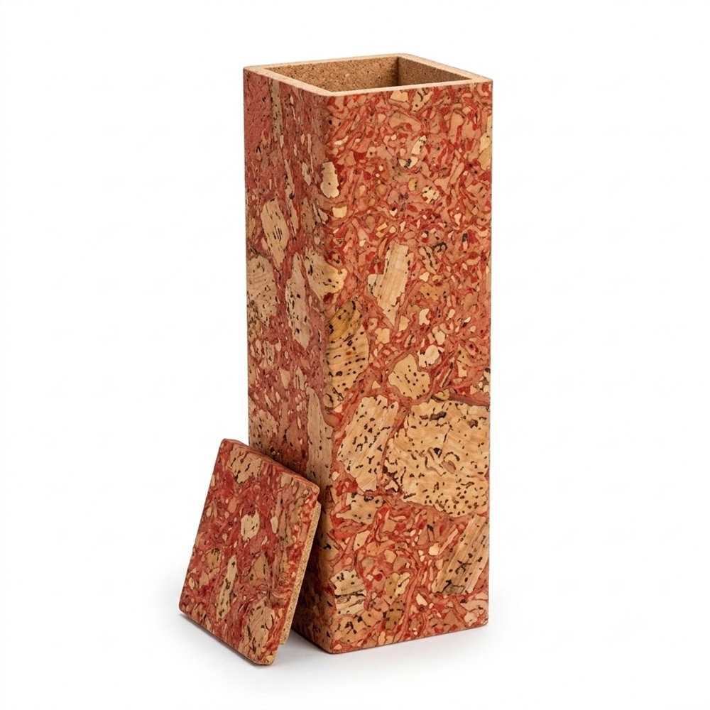 PAIVI Liquor Bottle Cork Box Red Assiago Finish