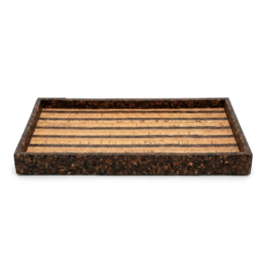 PAIVI Rustic Stripe Cork Tray