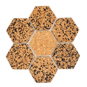 PAIVI Hexagon Cork Wall Decor Tile Set