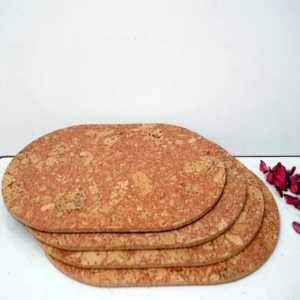 PAIVI Red Assiago Oval Cork Tablemat