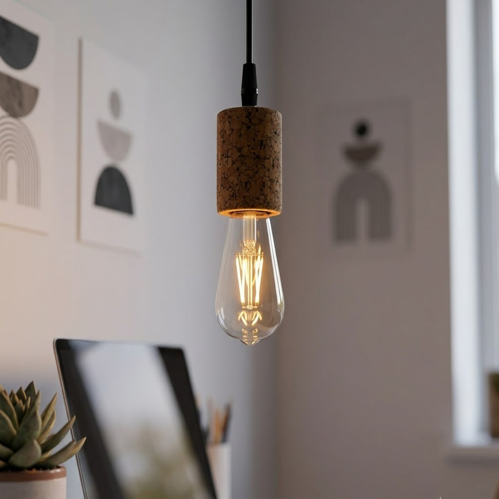 PAIVI Patterned Cork Pendant Light - Image 4
