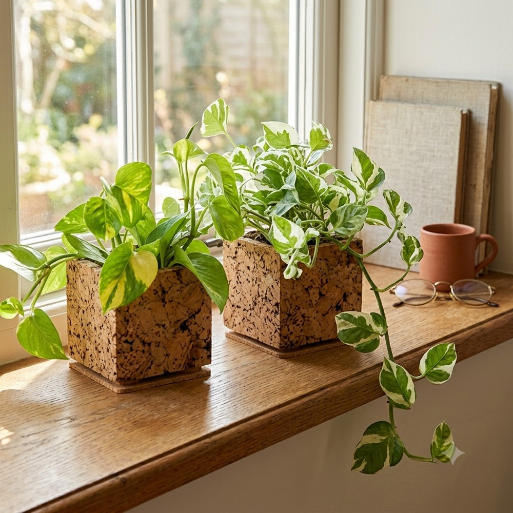 PAIVI Abstract Print Cork Planter - Image 2