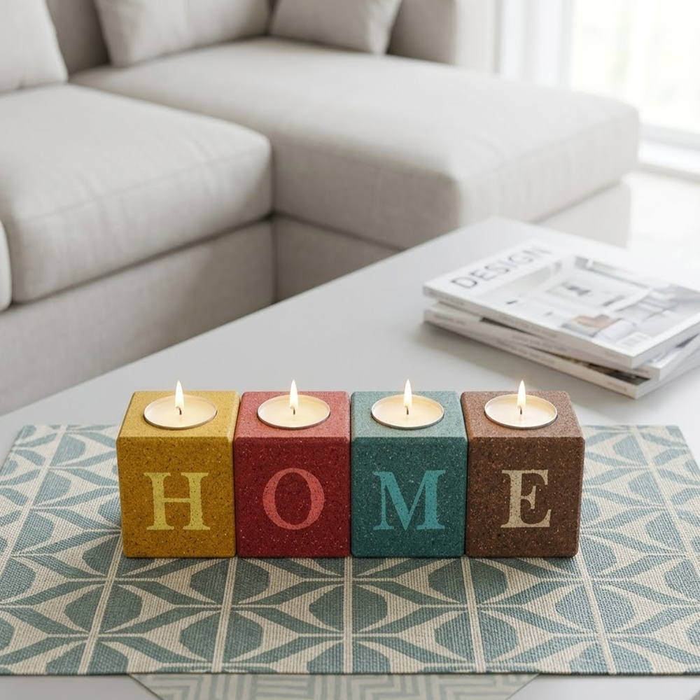 PAIVI Cork HOME Block T-Light Holder - Image 4