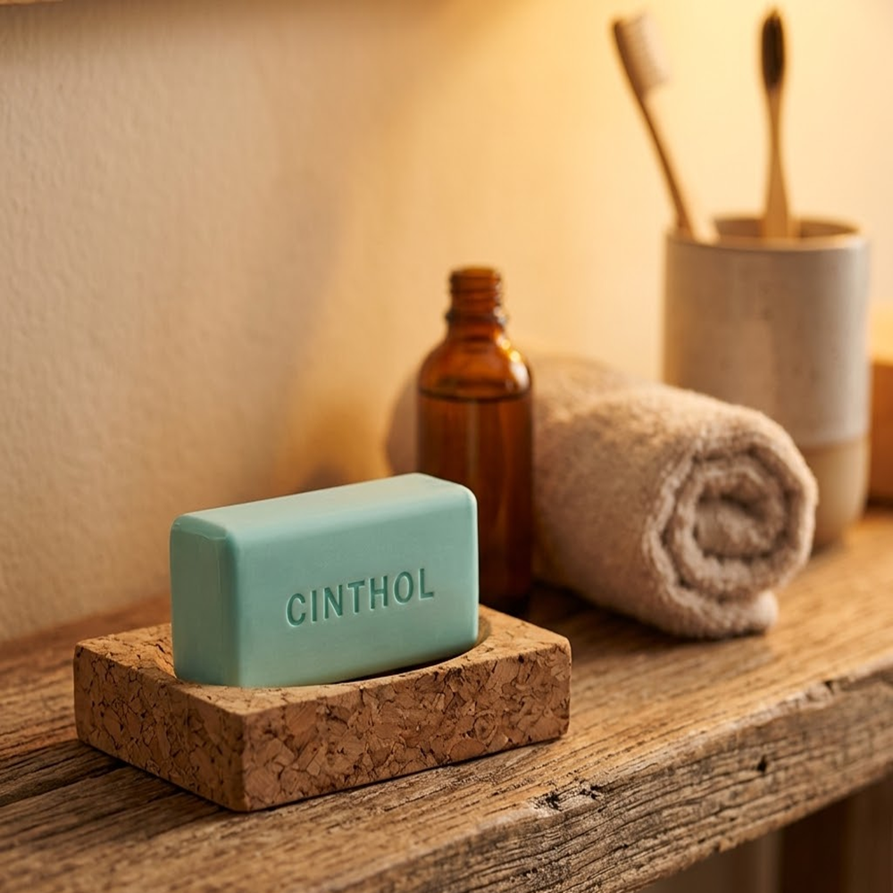 PAIVI Natural Cork Rectangular Soap Dish - Image 4