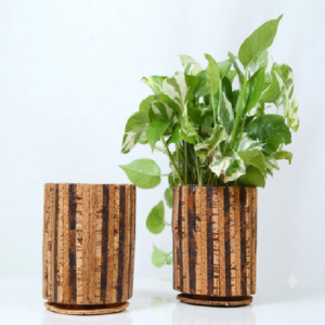 PAIVI Striped Cork Planter