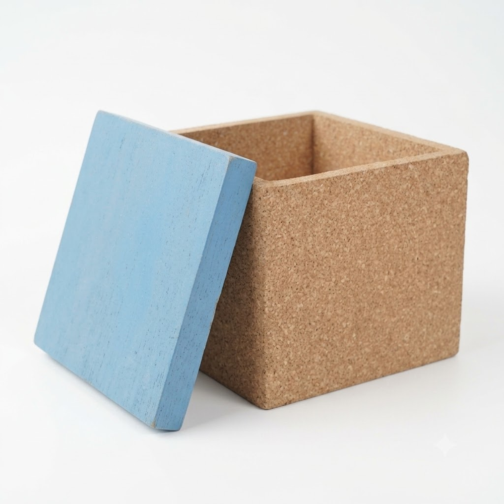 PAIVI Painted Lid Small Cork Gift Box - Image 3