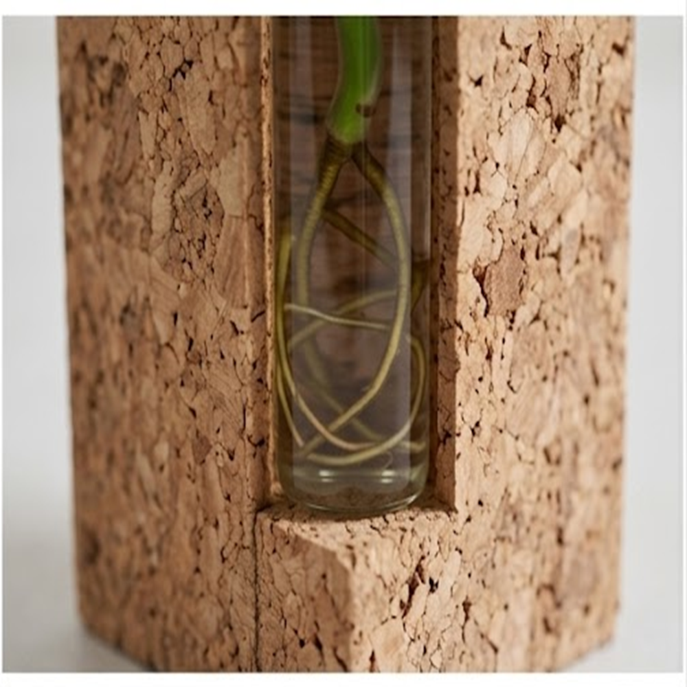 PAIVI Tall Block Cork Plant Holder - Image 2