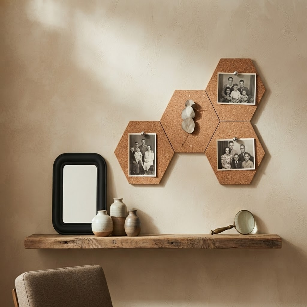 PAIVI Hexagon Cork Wall Decor Chain - Image 4