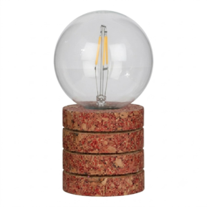 PAIVI Cork Stack Globe Table Lamp